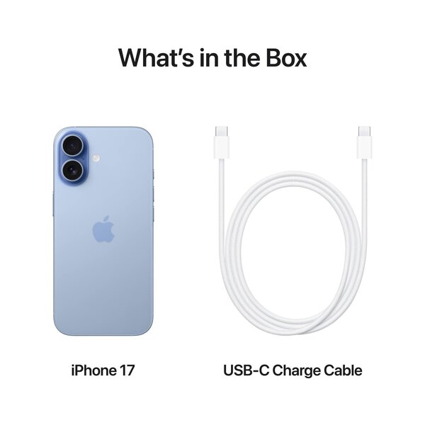 iPhone 17 avec câble USB-C