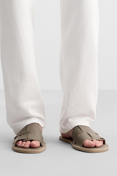 Sandales en cuir confort homme