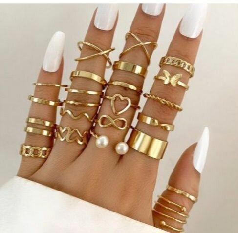 22 Bagues dorées tendance