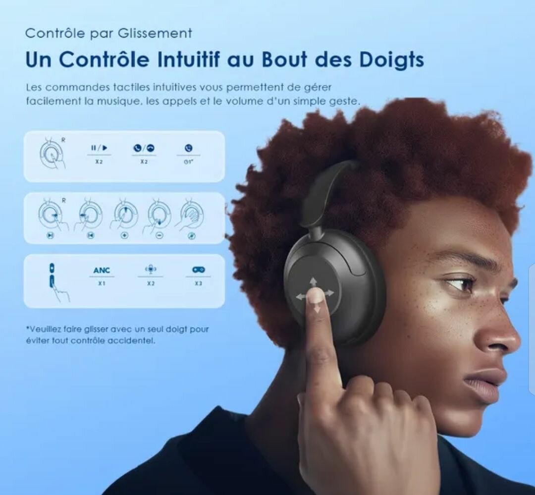 Casque Sans Fil ANC Bluetooth