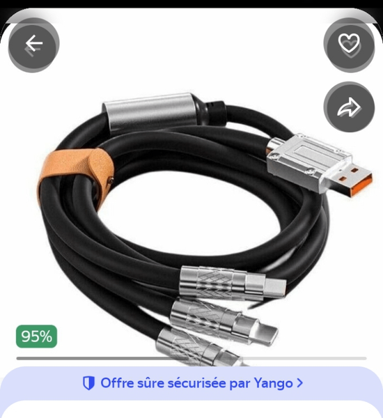 Câble de Charge Micro USB 3 en 1