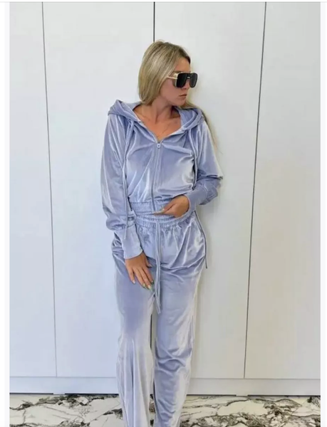 Костюм велюровый спортивный с капюшоном двойка