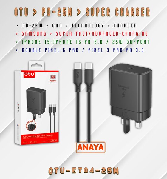 25W Ultra Fast Charging 60% In 30 minutes