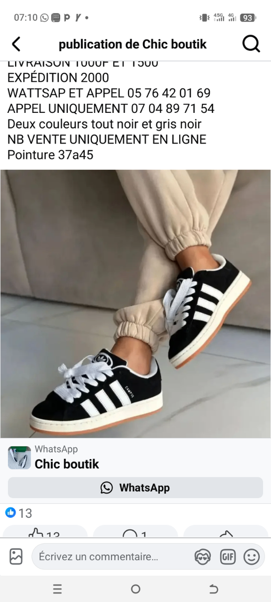 Baskets noires classiques