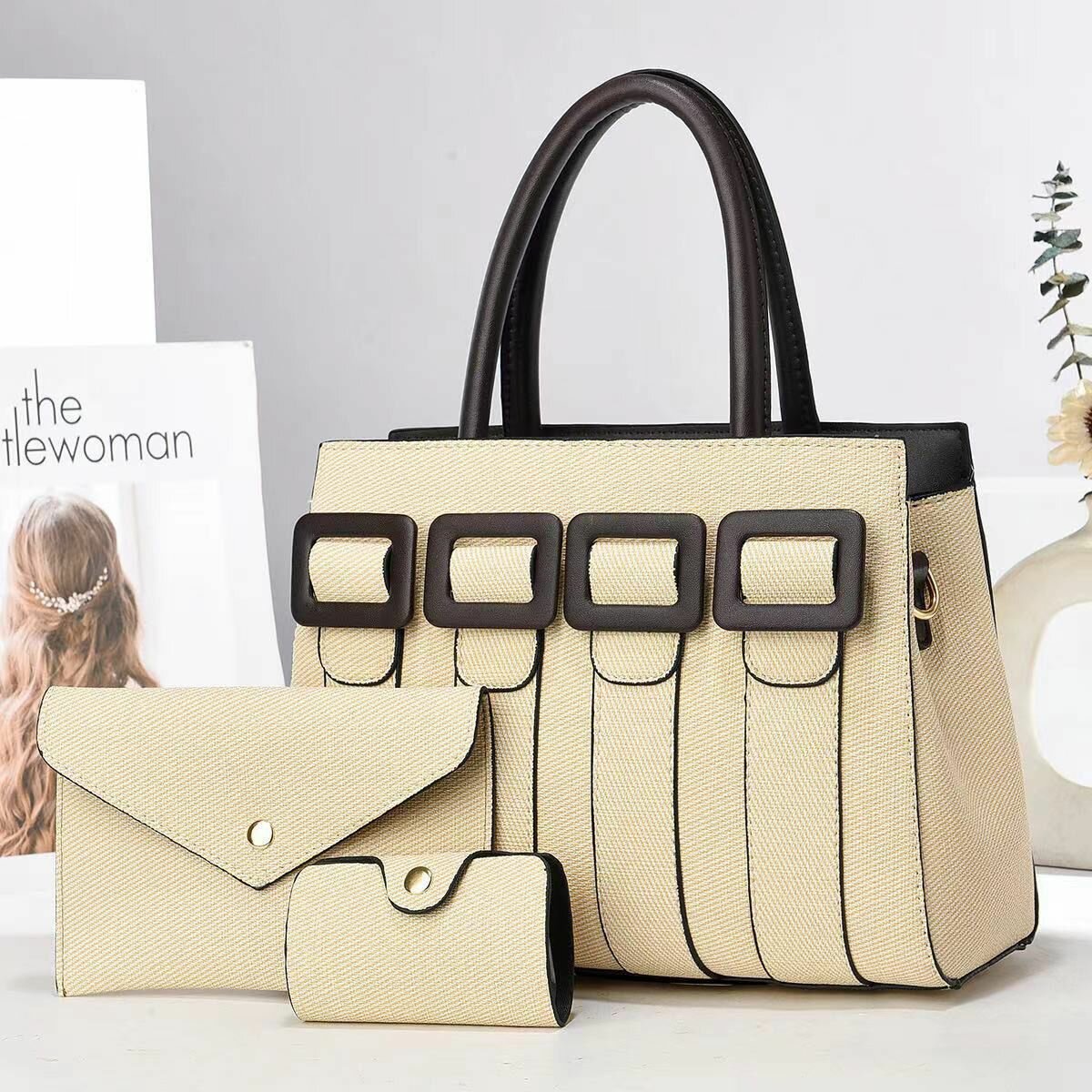 Sac à main élégant 3 pièces