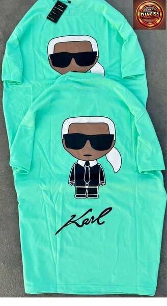 T-shirt Karl vert turquoise