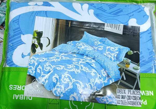 Draps de lit, taies d'oreillers, couettes, etcc