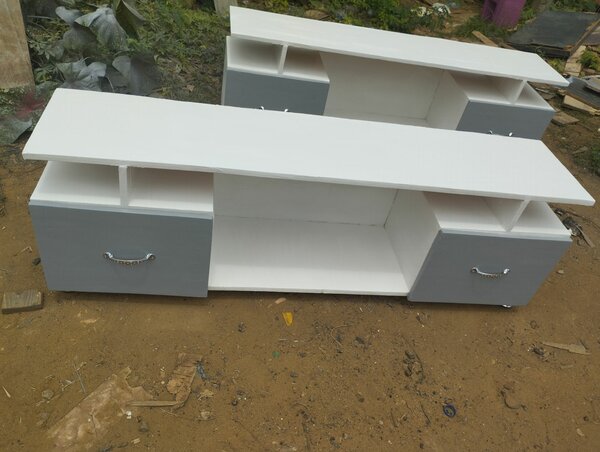 meuble tv gris blanc