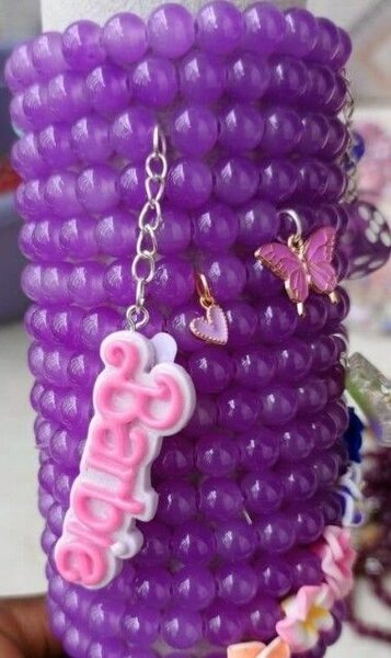 Bracelet violet perle