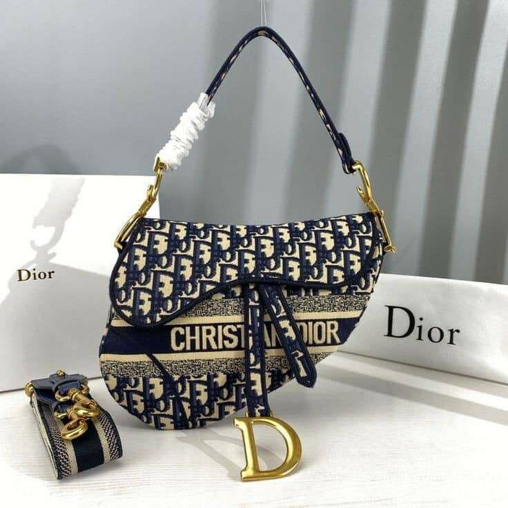 Original Christian Dior Oblique Saddle Bag Boxed!
