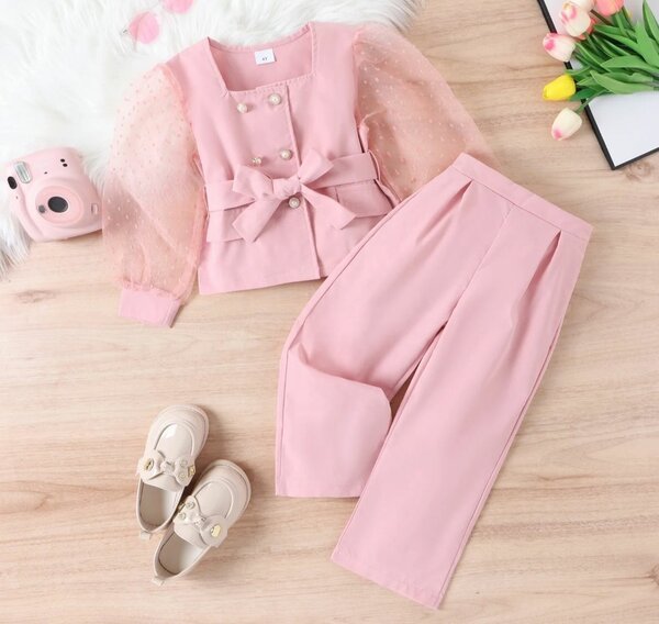 Ensemble chic fille rose