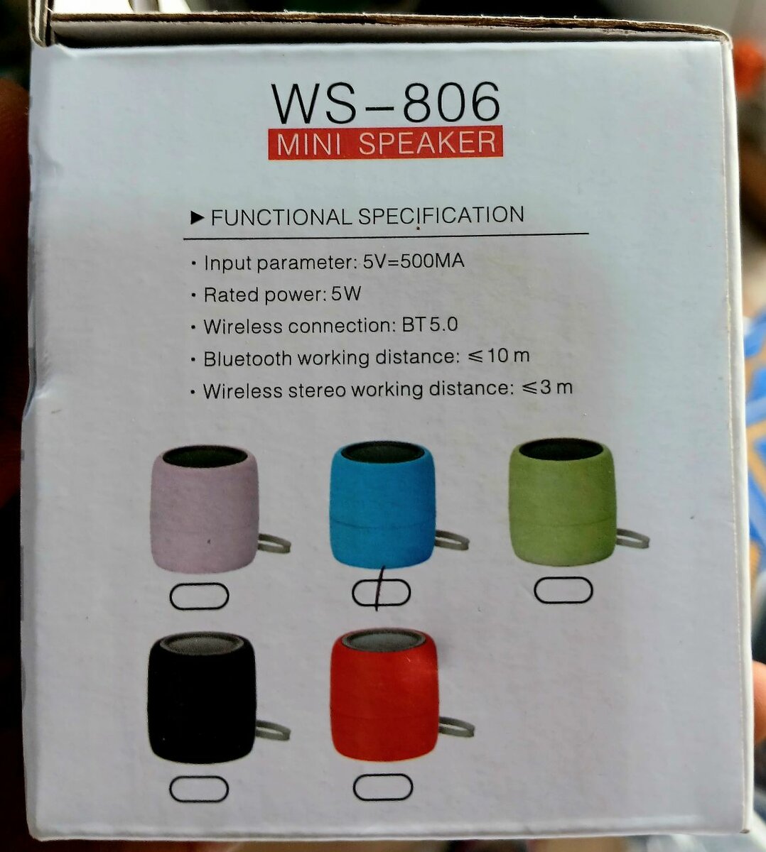 Mini haut-parleur Bluetooth WS-806