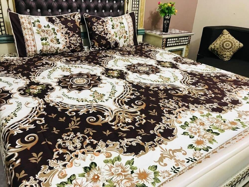 Crystal cotton printed Double bedsheet
