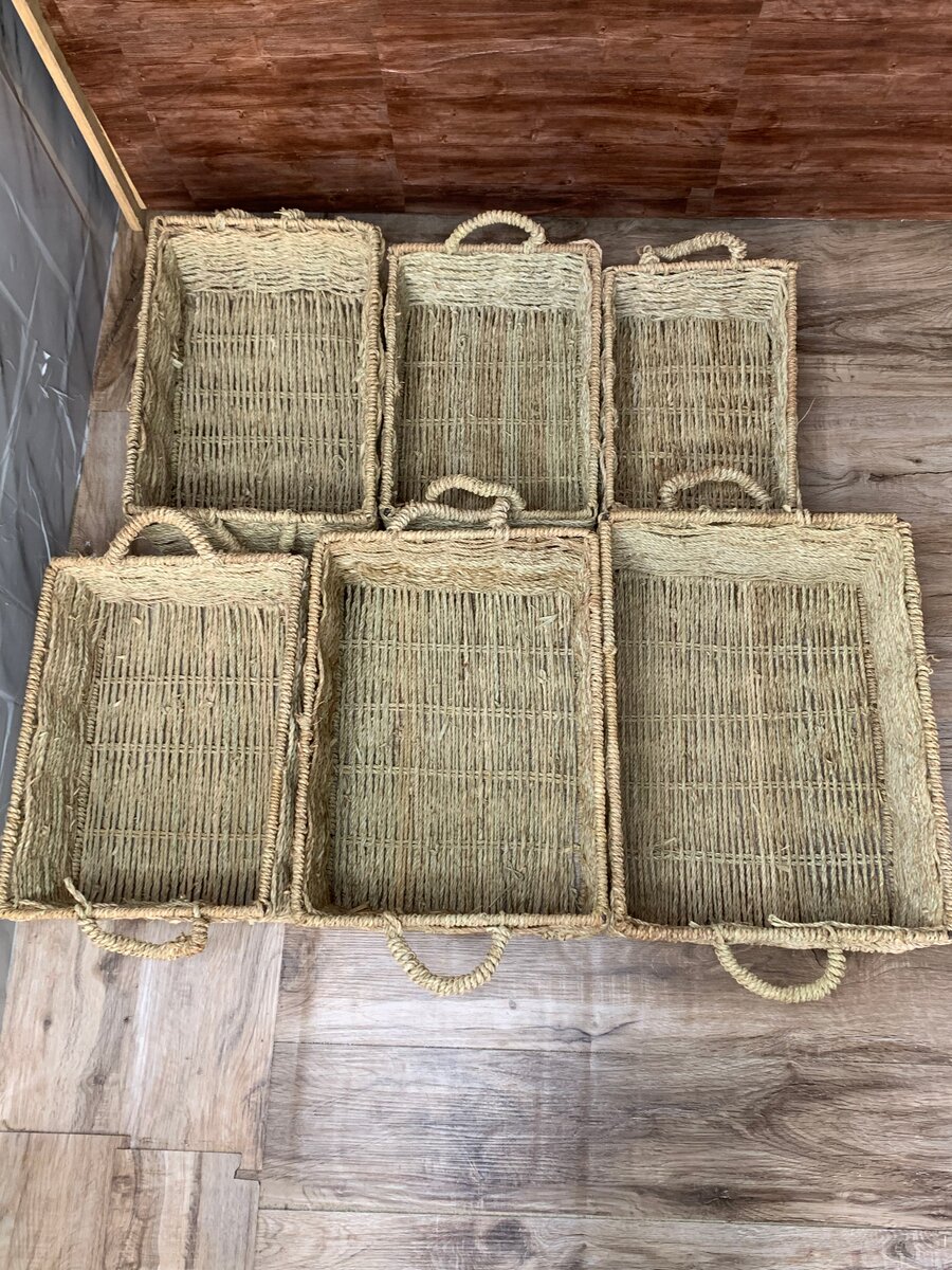 Paniers en osier naturels