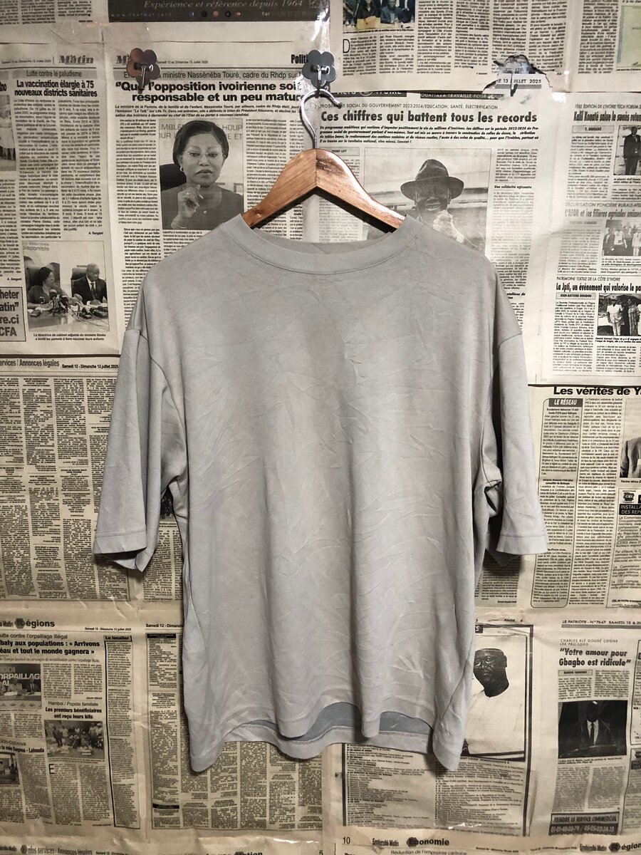 T-shirt unisexe en coton gris