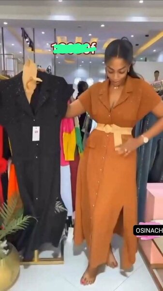 Robe chemise ceinturée élégante