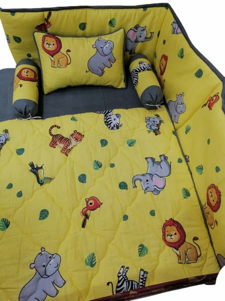 6 pieces cot bedding