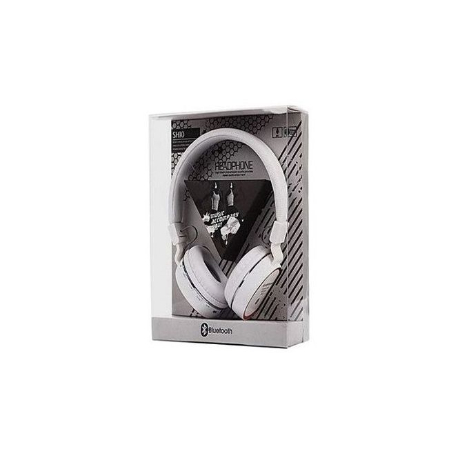 Pro Casque Audio Bluetooth Sans Fil SH10 _ Blanc