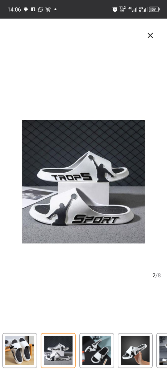 Claquettes Sport Blanches Homme
