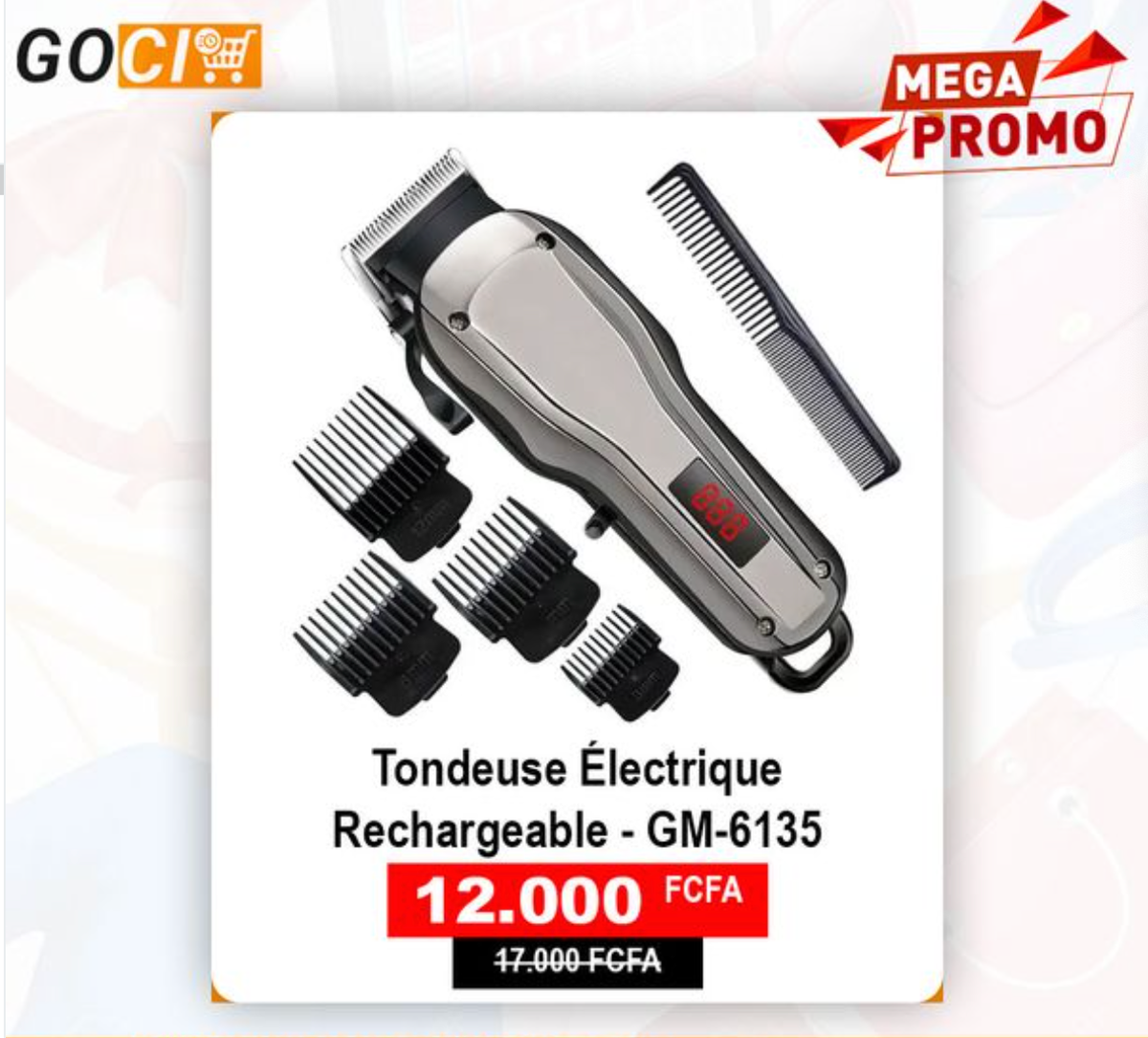 Tondeuse Électrique Rechargeable - GM-6135
