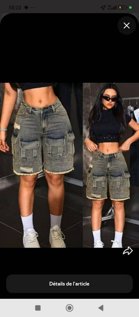Shorts en jean décontractés