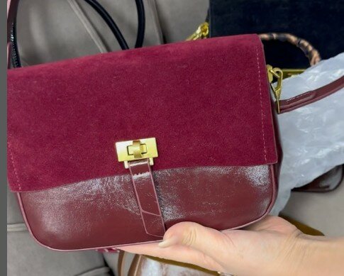 Сумка бордовая маленькая