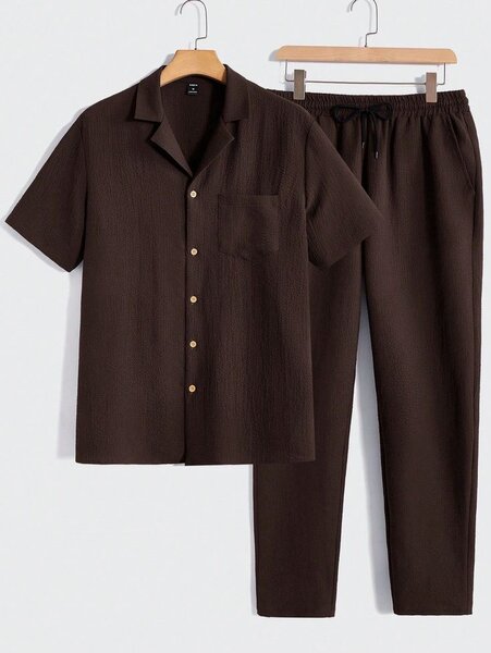 Pyjama en coton marron