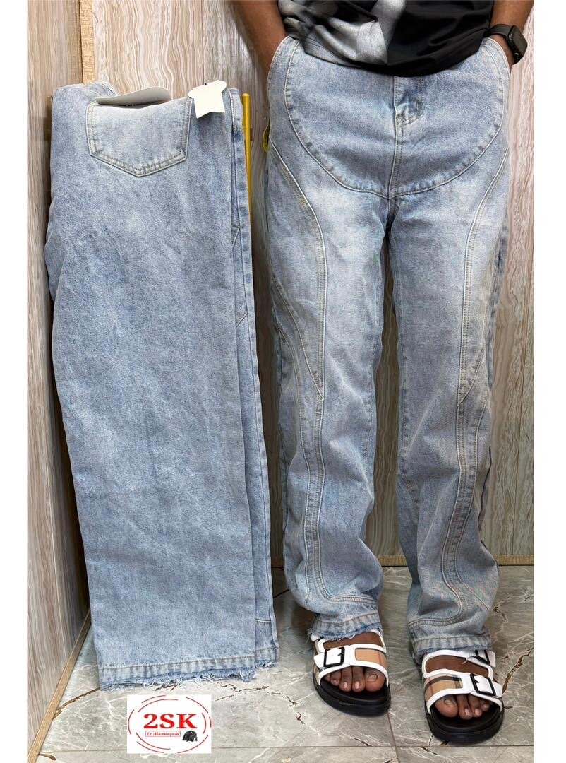 Jeans tendance patchwork