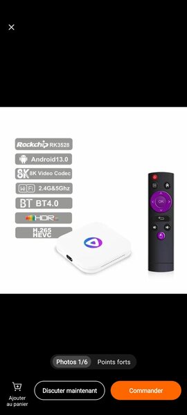 H96 Max 4Go/64Go Android 13