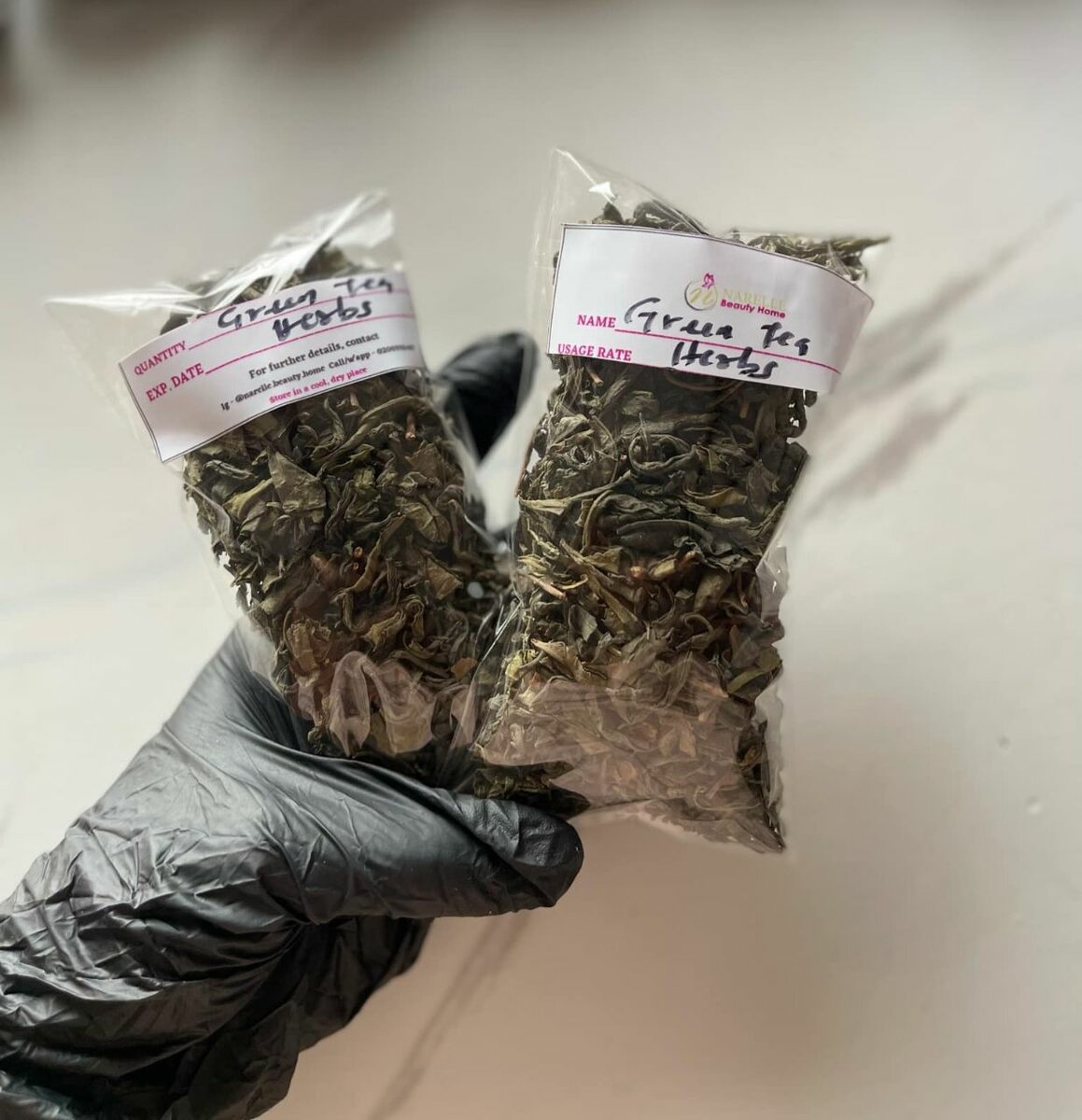 Natural green tea herbs