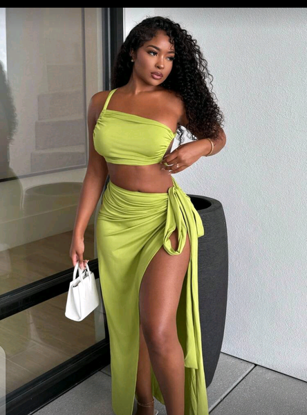 Robe longue asymétrique sexy