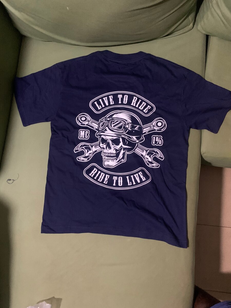 T-shirt motard crâne