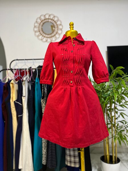 Robe Chemise Rouge Élégante