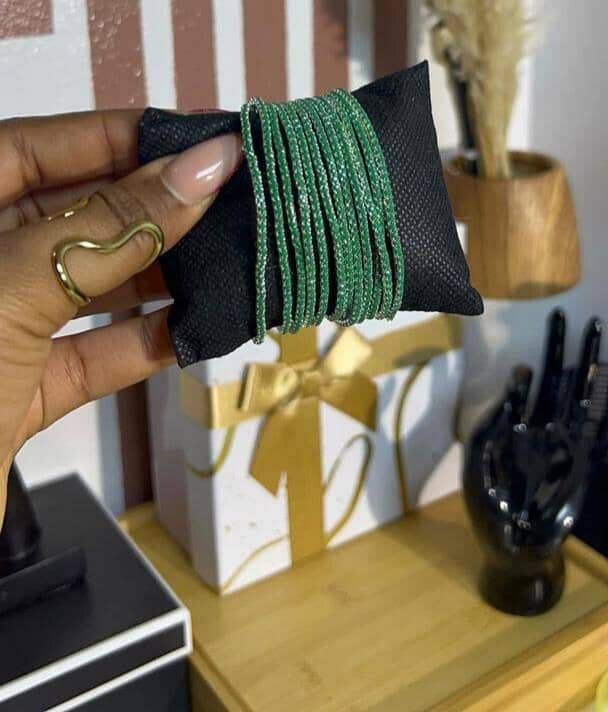 Elegant Green Beaded Bracelet