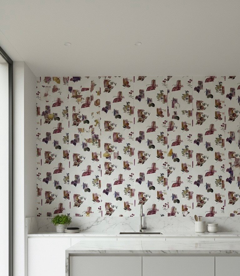Papier peint floral moderne
