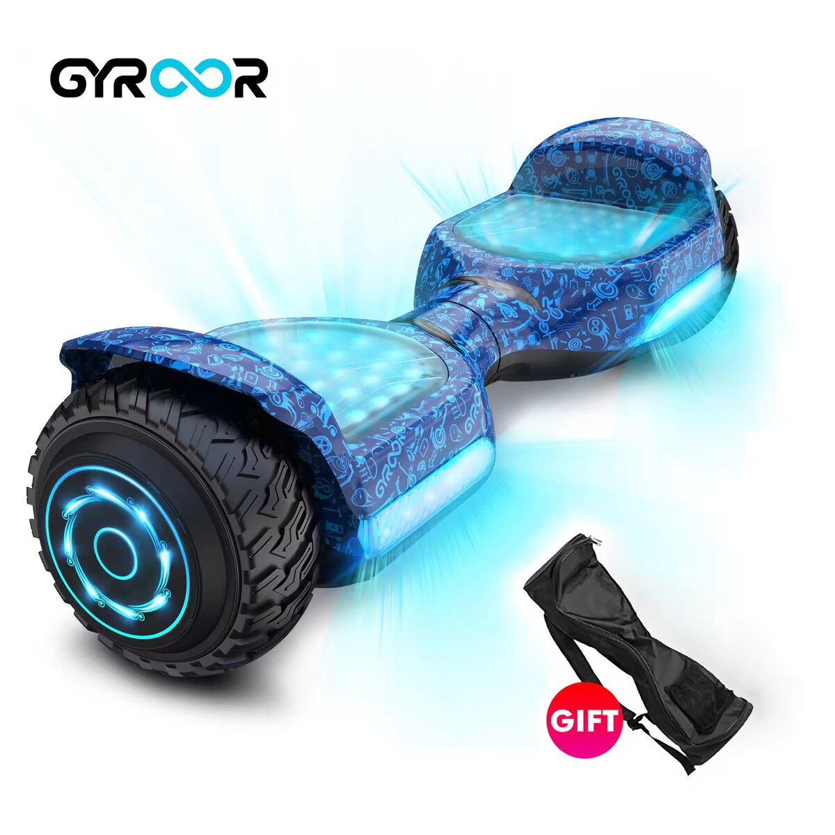 Hoverboard tout-terrain LED Gyroor