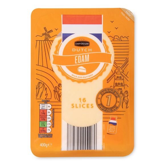 Emporium Dutch Cheese Slices 400g/ 16 Pack