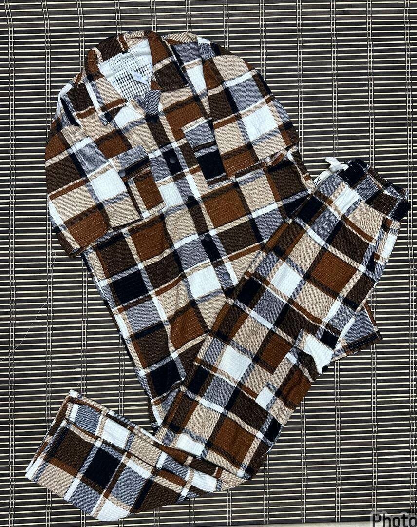 Pyjama en flanelle à carreaux