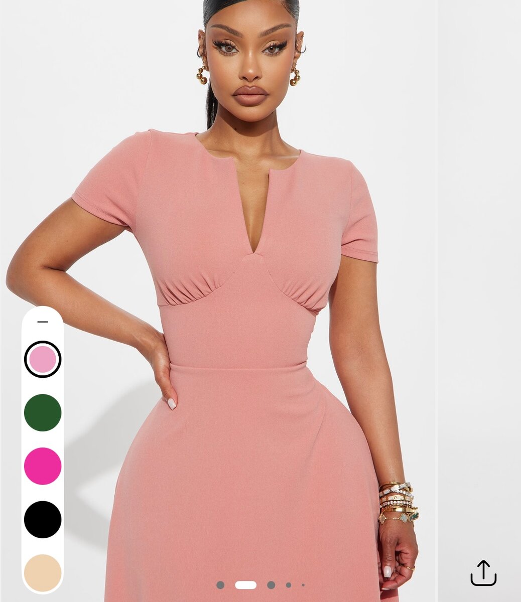 Robe Midi Évasée Élégante