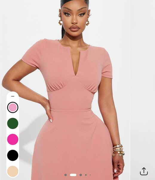 Robe Midi Évasée Élégante