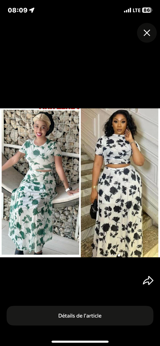 Jupe longue fleurie élégante