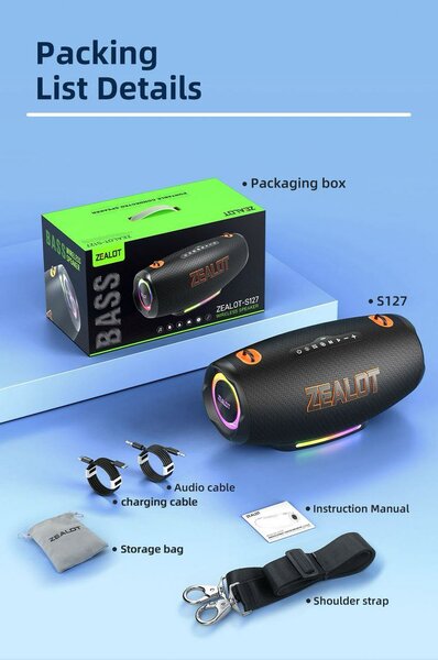 Enceinte Bluetooth 100W ZEALOT