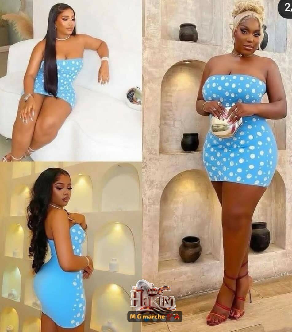 Robe Bandeau Courte à Pois