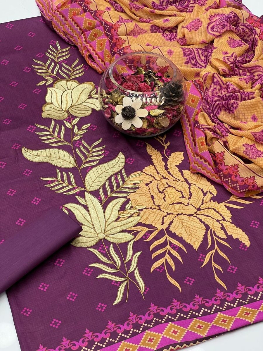 Pure lawn digital print 3 pc Dc free