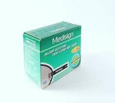 MEDSIGN GLUCOMETER 50 SUGAR TESTING STRIPS 2 X 25