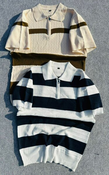 Polo homme rayé élégant