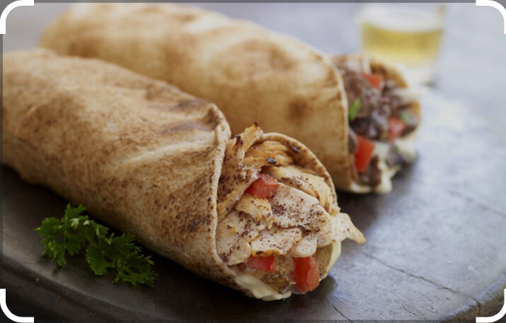 Délicieux chawarmas au poulet