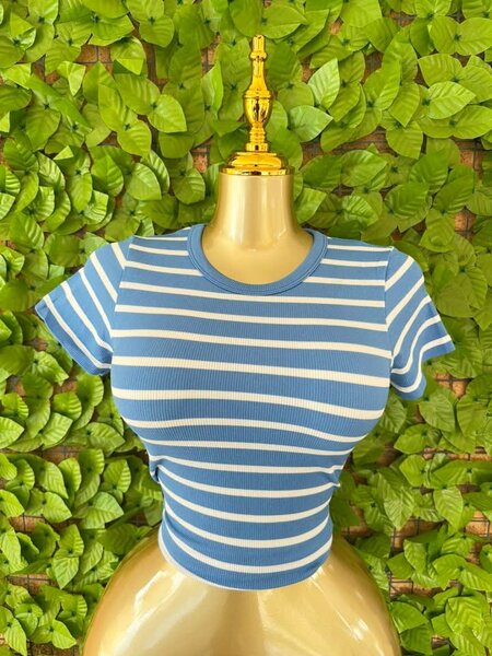 T-shirt rayé à manches courtes
