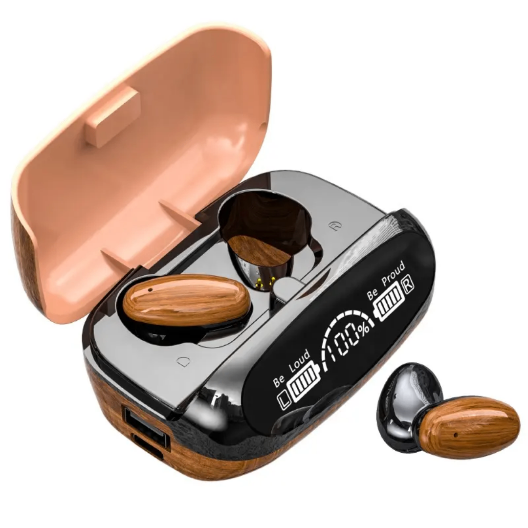 Écouteurs Bluetooth Bois Élégant