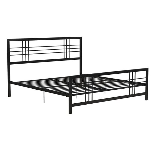 Metal/Iron black double bed
